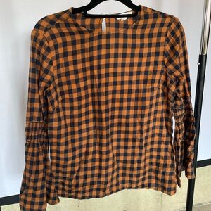 beachlunchlounge Orange and Black Long Sleeve Top